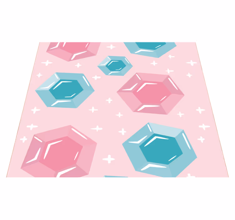 Vinil podovi ružičasta u geometrijskim tonovima - TenStickers