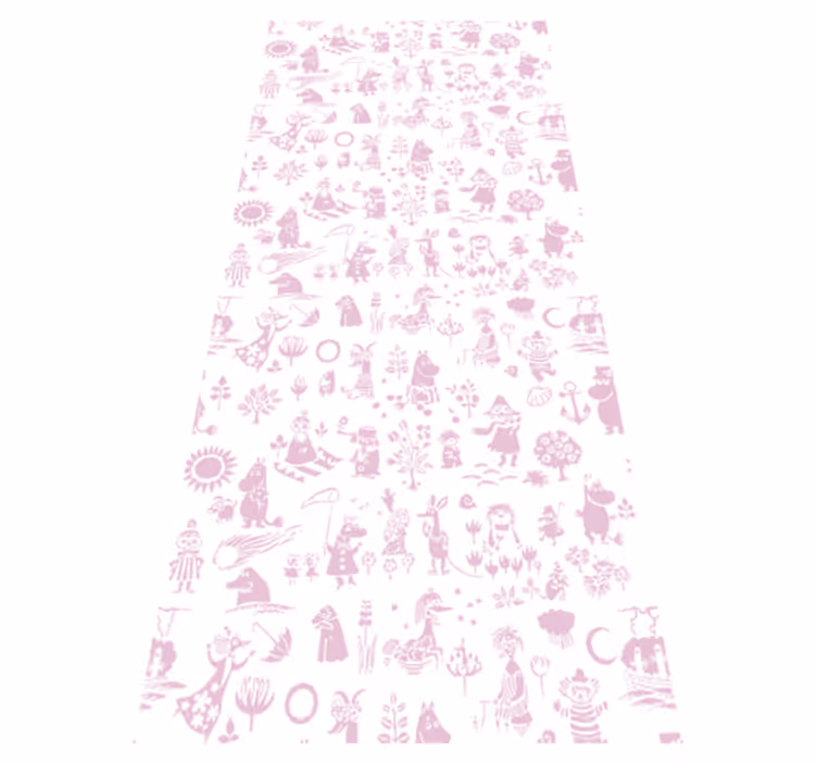 Vinil podovi ružičasta moomin pozadina cijela - TenStickers