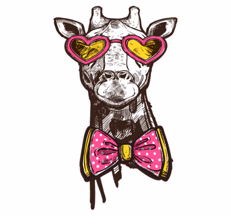 Izvorni hipster giraffe vinil tepih - TenStickers