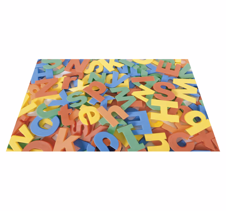 Neuredan abeceda tepih od vinil abecede - TenStickers