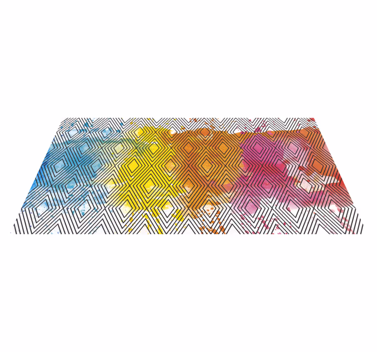 Vinil podovi moderan višebojni geometrijski uzorak - TenStickers