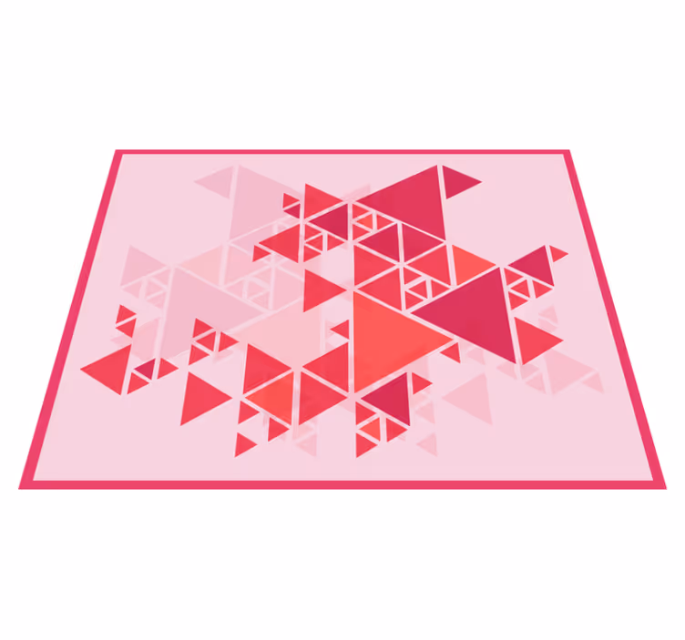 Geometrijski ružičasti preklapajući trokuti - TenStickers