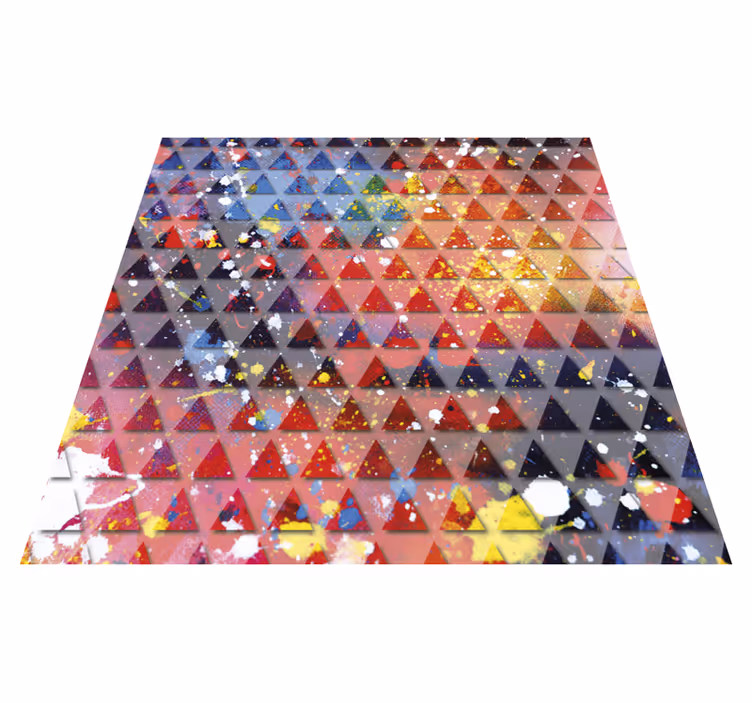Vinil podovi geometrijski apstraktni trokutasti mozaik - TenStickers