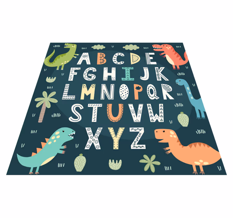 Dinosaur abeceda vinilna prostirka - TenStickers