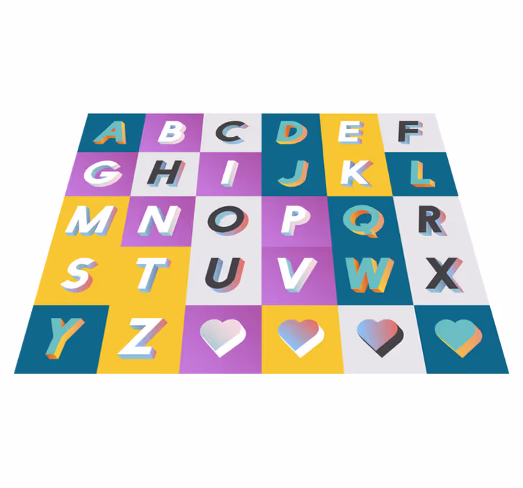 Vinil podovi spavaća soba colorful Alphabet Playarea - TenStickers