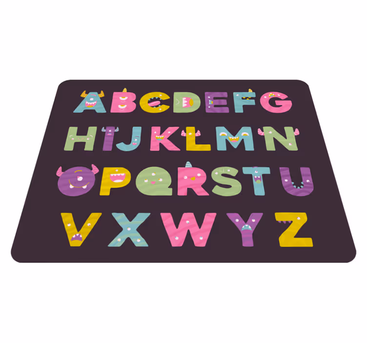 Vinil podovi spavaća soba alfabetski obrazovni dizajn - TenStickers
