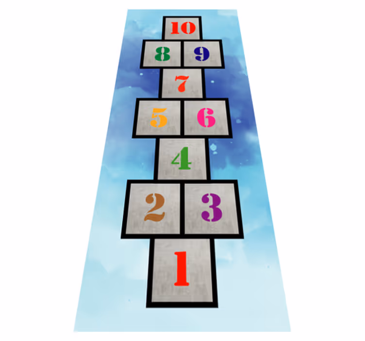Igra djetinjstva hopscotch vinil prostirka - TenStickers