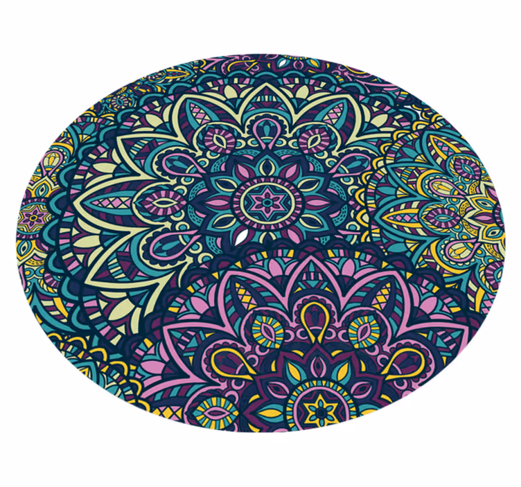 čudesan okrugli sastav mandala vinilne prostirke - TenStickers