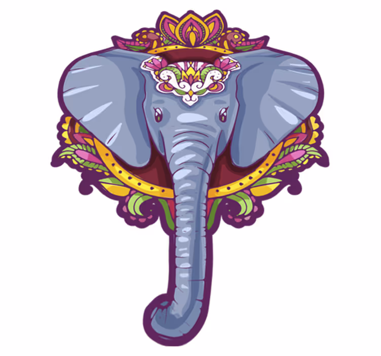 Nevjerojatna slonova oblika vitlane mandale - TenStickers