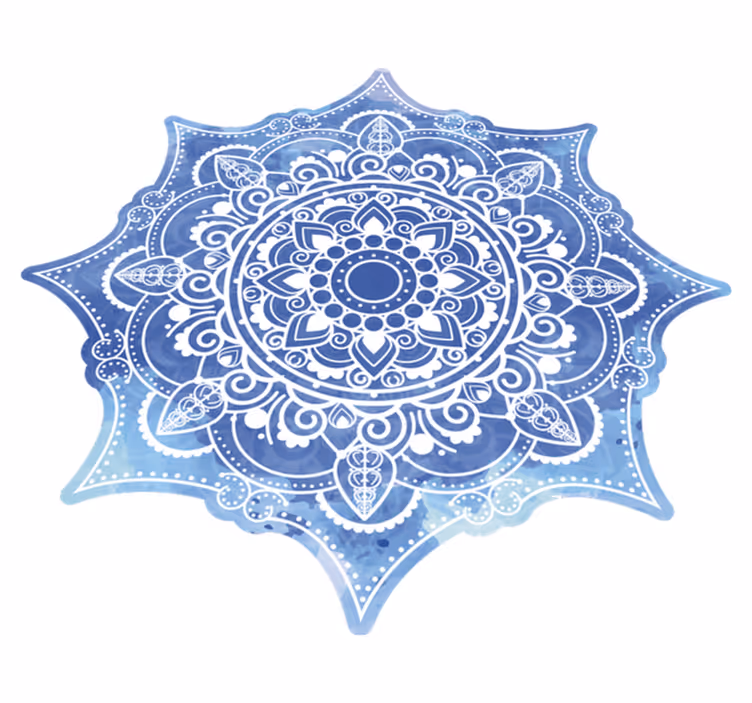 Vinil podovi mandala dizajn plave mandale - TenStickers