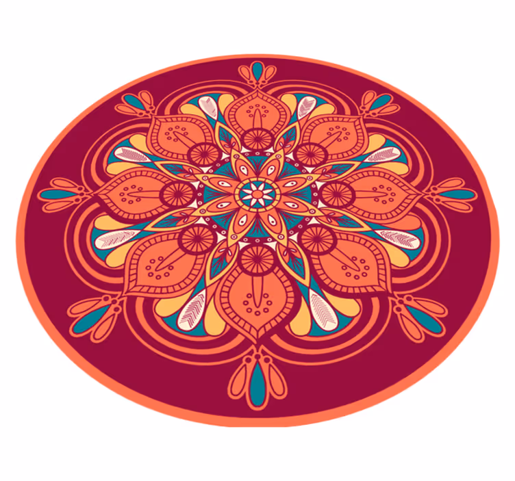 Indijski stil mandala cvijet vinil prostirka - TenStickers