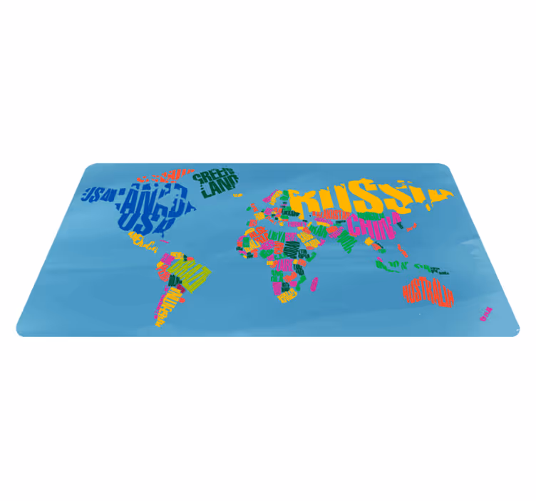 Vinil podovi karta svijeta šarena montaža karte - TenStickers