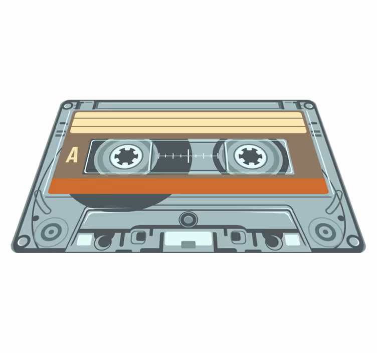 Radio kaseta vintage vinil prostirka - TenStickers