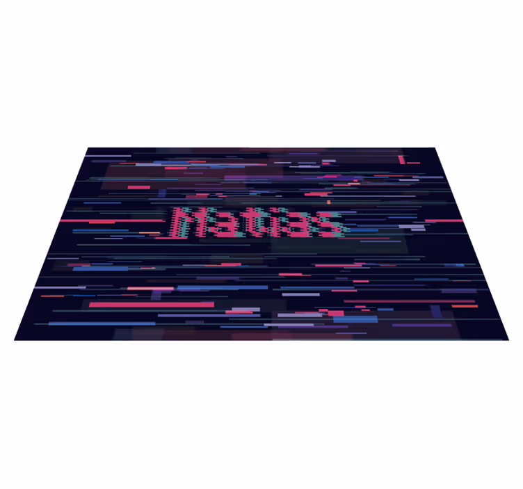 Moderan glitch tepih s imenom - TenStickers