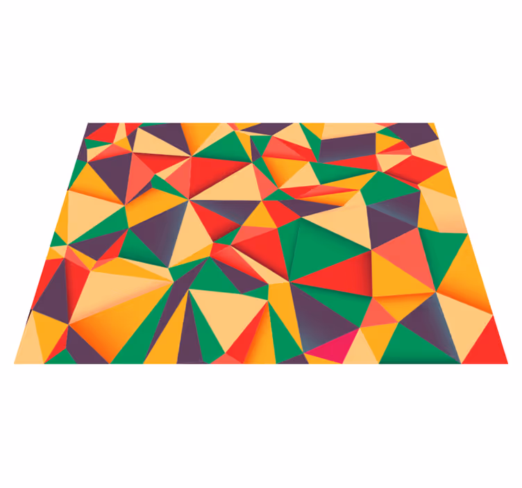 Vinil podovi geometrijski šarena trokutasta kompozicija - TenStickers