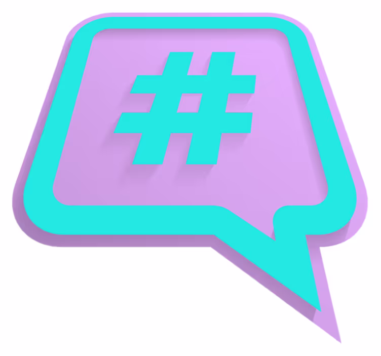 Vinilne prostirke s frazama hashtag oblačić govora - TenStickers
