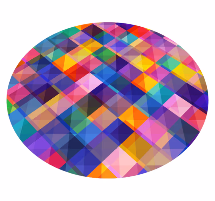 Vinil podovi geometrijski šareni geometrijski krug - TenStickers