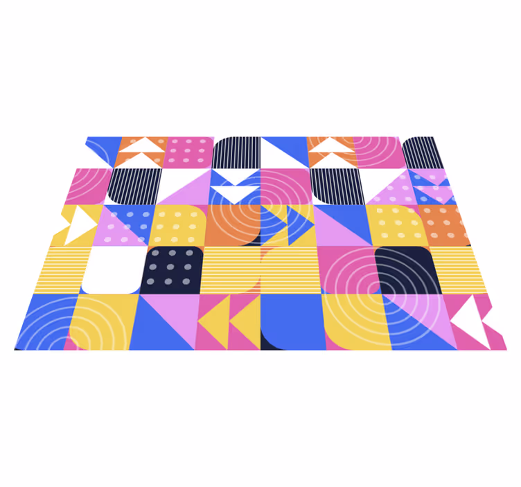 Vinil podovi geometrijski igra geometrijskog uzorka - TenStickers