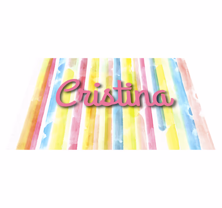 Vinil podovi s imenima personalizirana duga - TenStickers