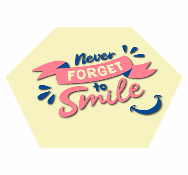 Vinilne prostirke s frazama nikada ne zaboravi osmijeh - TenStickers