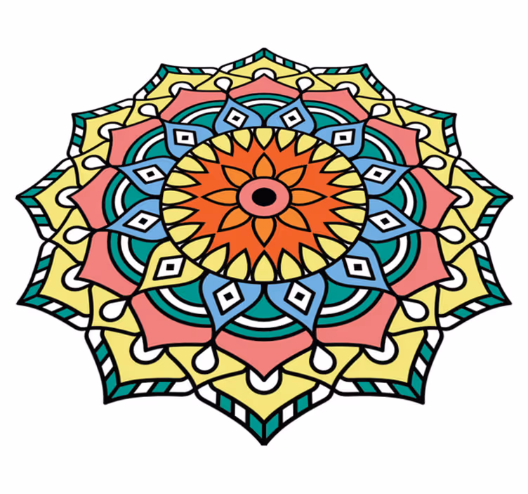 Vinil podovi mandala inspiriran mandalom - TenStickers