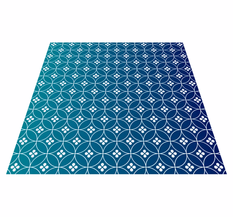 Vinil podovi geometrijski geometrijski plavi sloj - TenStickers