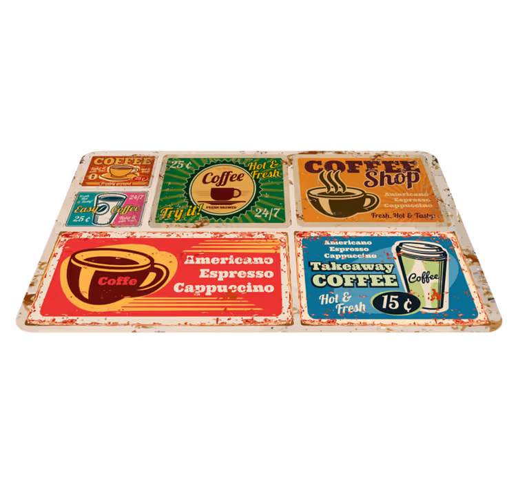 Vinilne prostirke s frazama motivi kavane - TenStickers