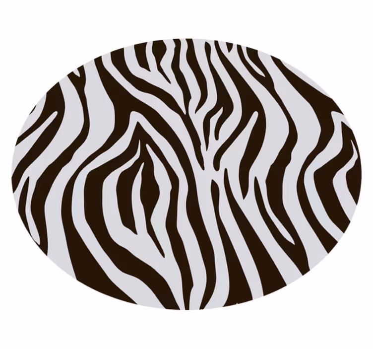 Spektakularni okrugli zebra s printom vinila - TenStickers