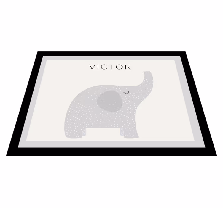 Vinil podovi s imenima personalizirani slon - TenStickers