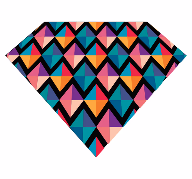 šareni dijamanti geometrijska vinilna prostirka - TenStickers