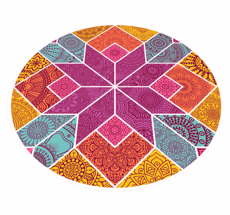 Paisley mozaik vinil prostirka - TenStickers