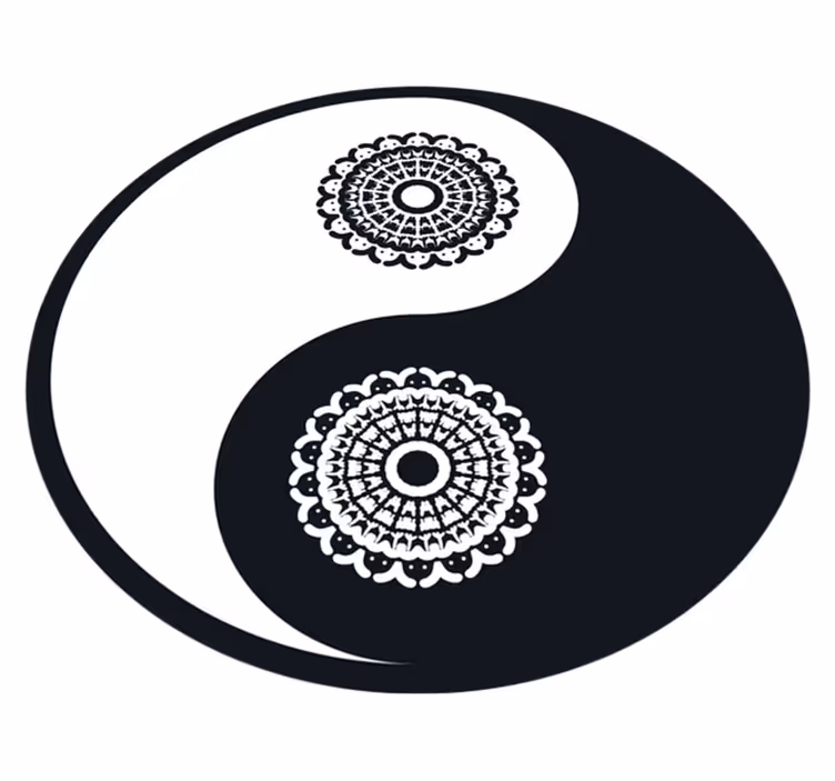 Vinil podovi mandala yin yang mandala - TenStickers