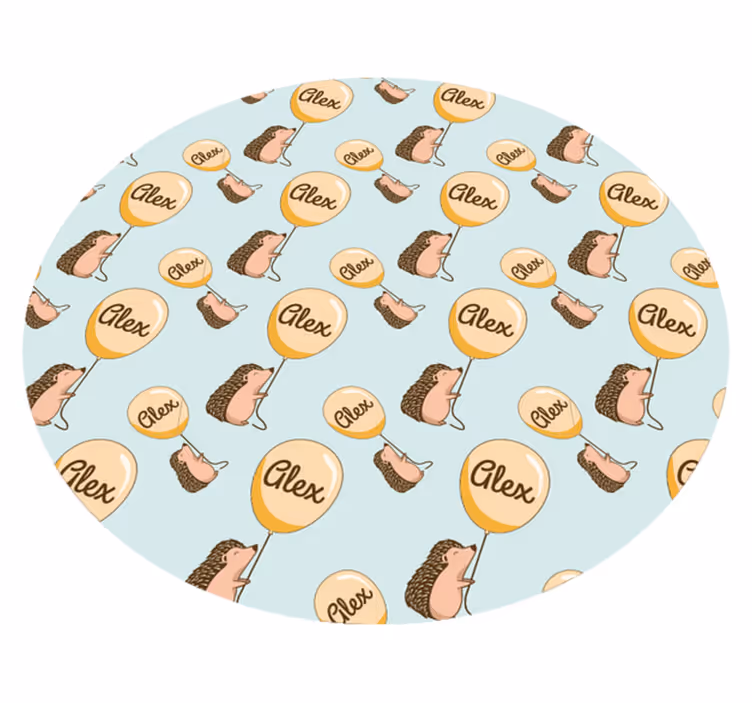 Vinil podovi s imenima prilagođeni jež - TenStickers