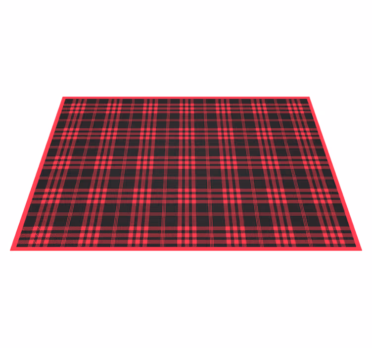 Božićni tartan uzorak pruge vinilne prostirke - TenStickers