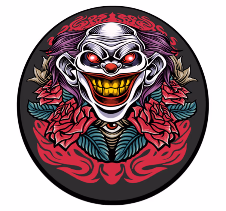 Klaun umjetnost halloween vinil prostirka - TenStickers