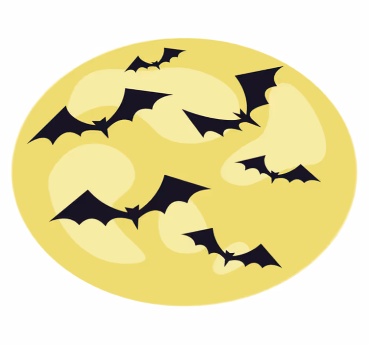 Halloween šišmiš noćni uzorak vinil prostirka - TenStickers
