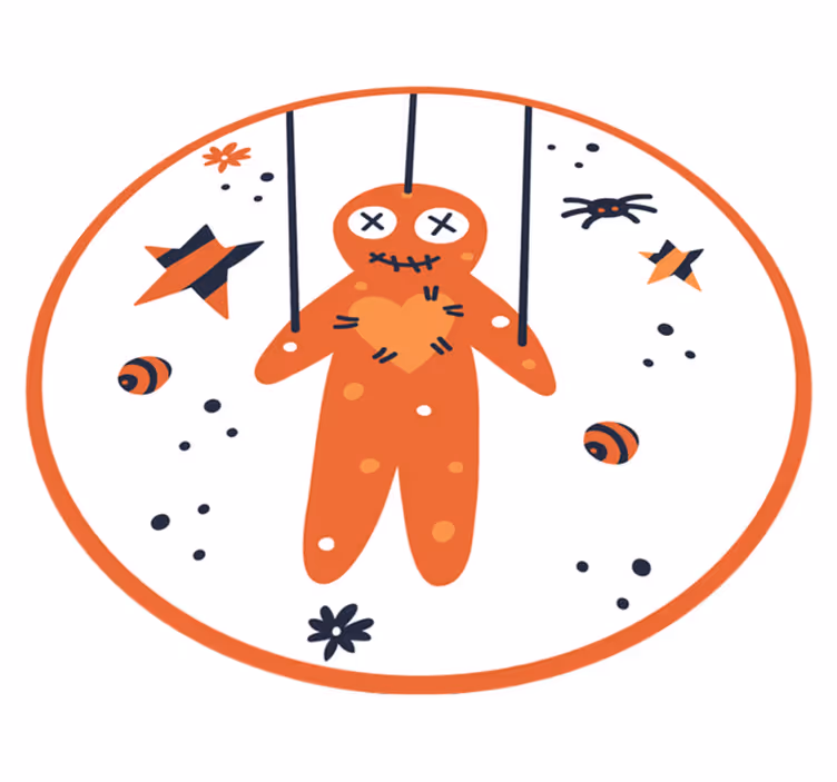 Halloween marioneta nasmijana vinil spavaća soba prostirka - TenStickers