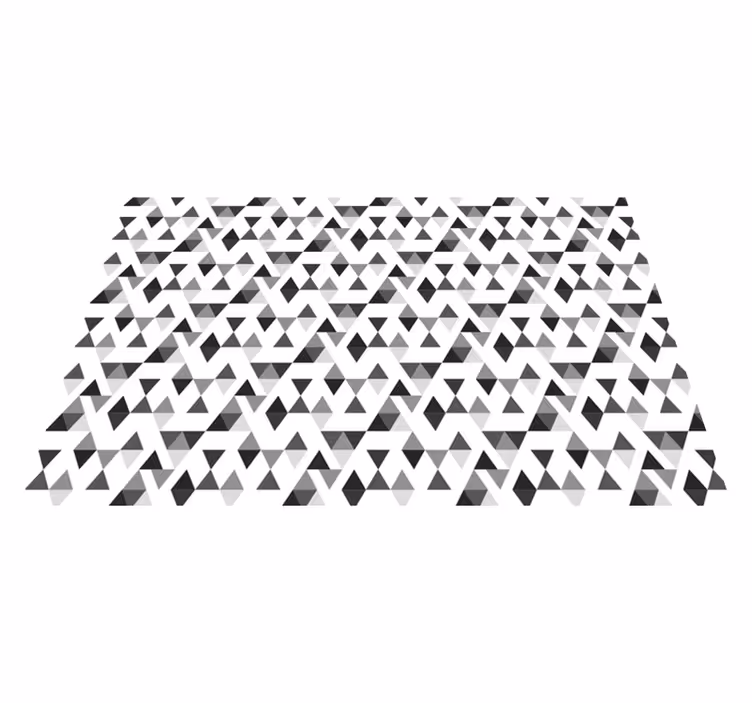 Crno-bijeli trokuti geometrijski vinil prostirka - TenStickers