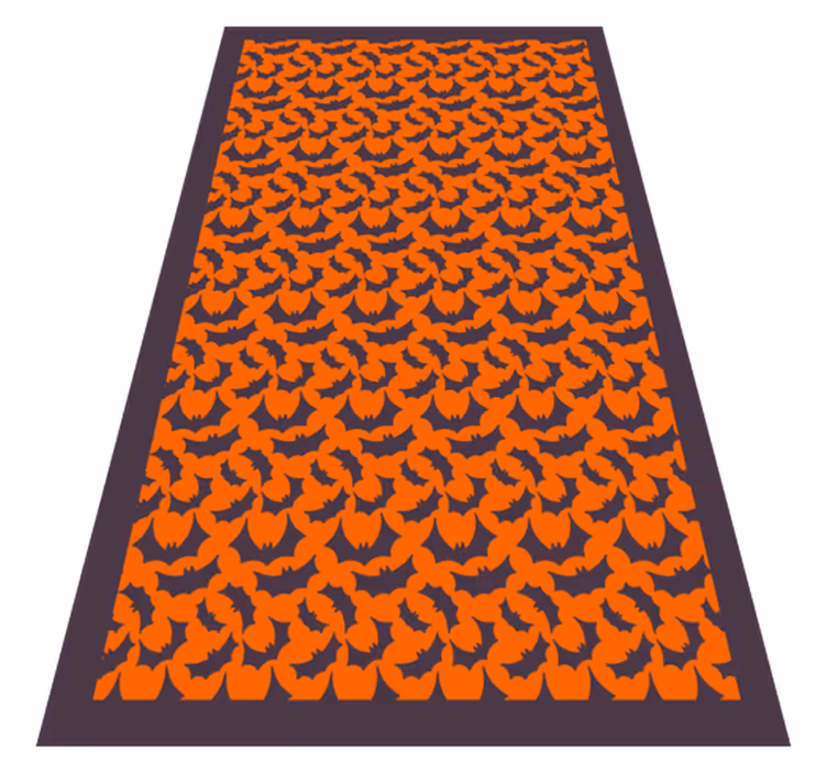 šišmiši s narančastim halloween vinil prostirkama - TenStickers
