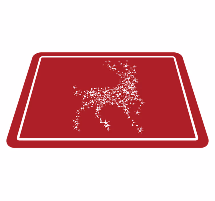 Crveni blistavi sobovi božićno drvce - TenStickers