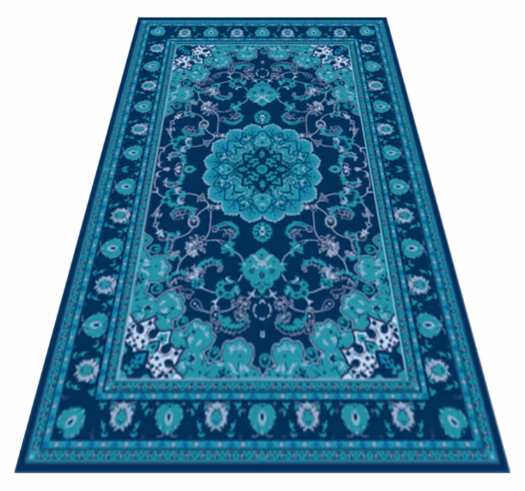 Vinil podovi mandala teal mandala elegancija - TenStickers