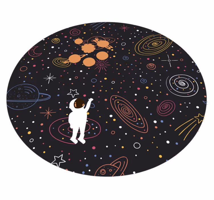 šareni svemirski skica zvijezda tepih - TenStickers