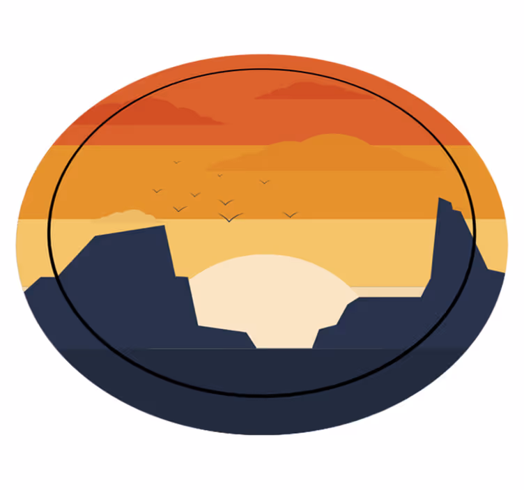 Vinil podovi priroda pogled na vrh sumraka - TenStickers