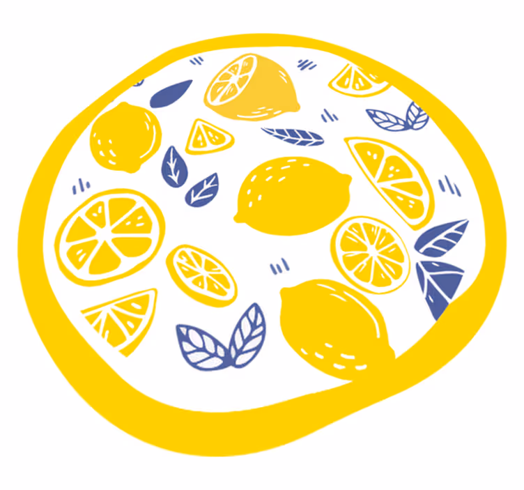 Limunske kuhinjske podne pločice - TenStickers