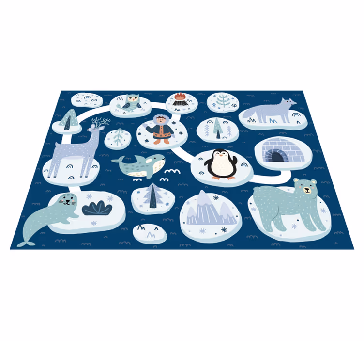 Polarna životinjska cesta djeca vinil prostirka - TenStickers