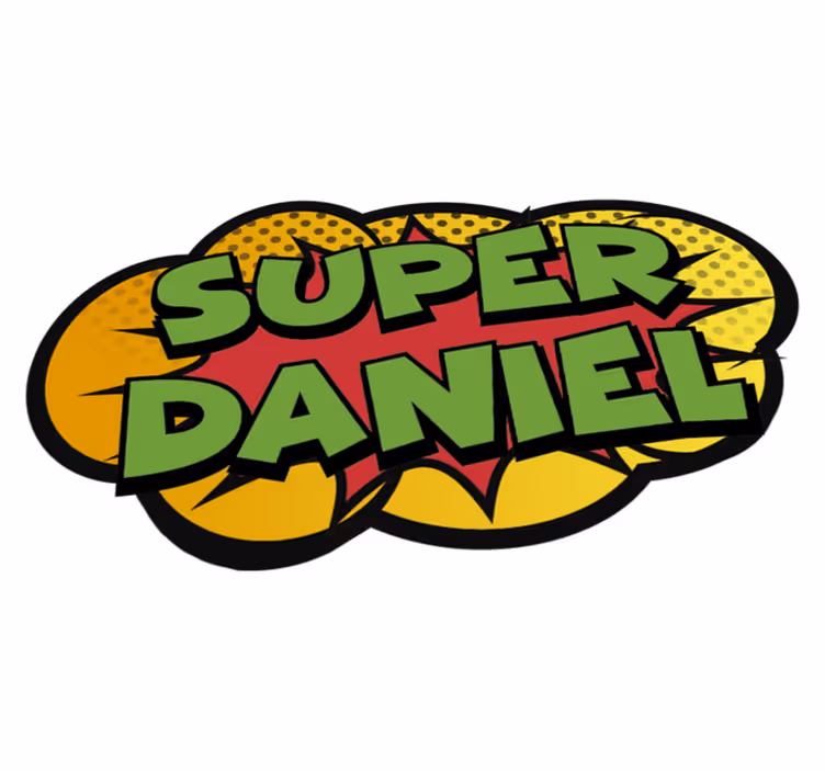 Vinil podovi s imenima superheroj prilagodljiv - TenStickers