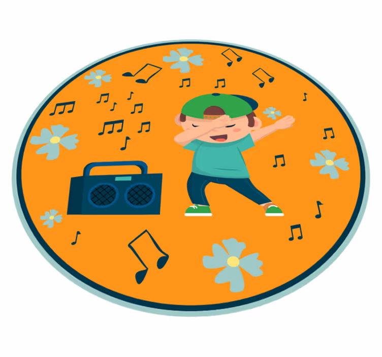 Plesno dijete i radio stereo vinil prostirka - TenStickers
