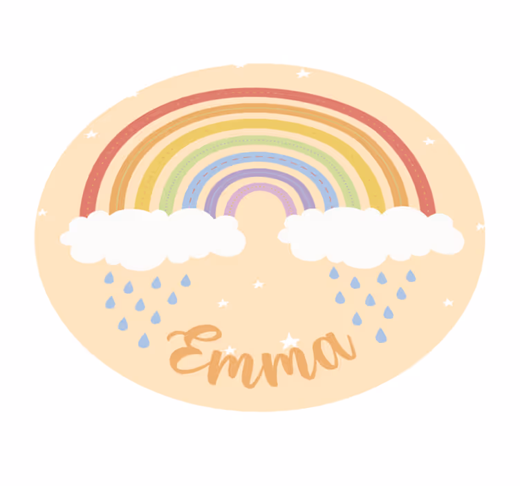 Vinil podovi s imenima prilagodljiva duga - TenStickers