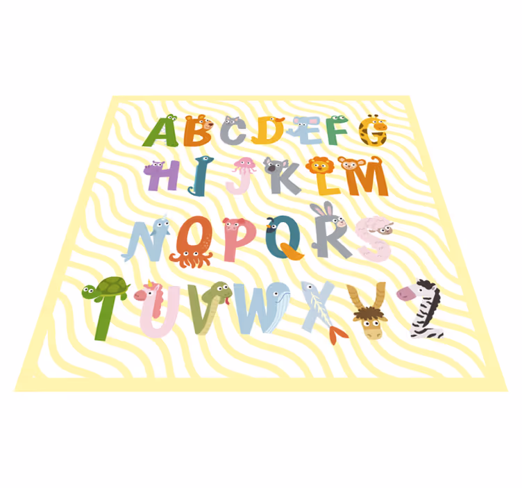 životinjska abeceda vinil prostirka - TenStickers