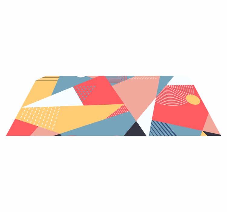 Geometrijski šareni moderni tepih - TenStickers